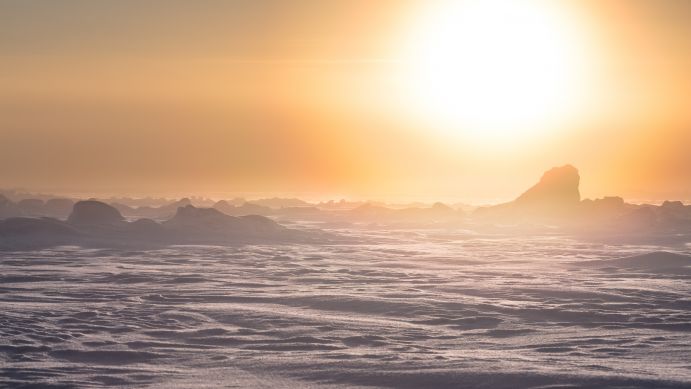 Blick auf arktisches Meereis